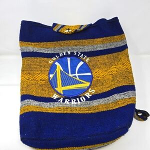 Golden State Warriors Handmade Woven Backpack – Vintage Baja Style